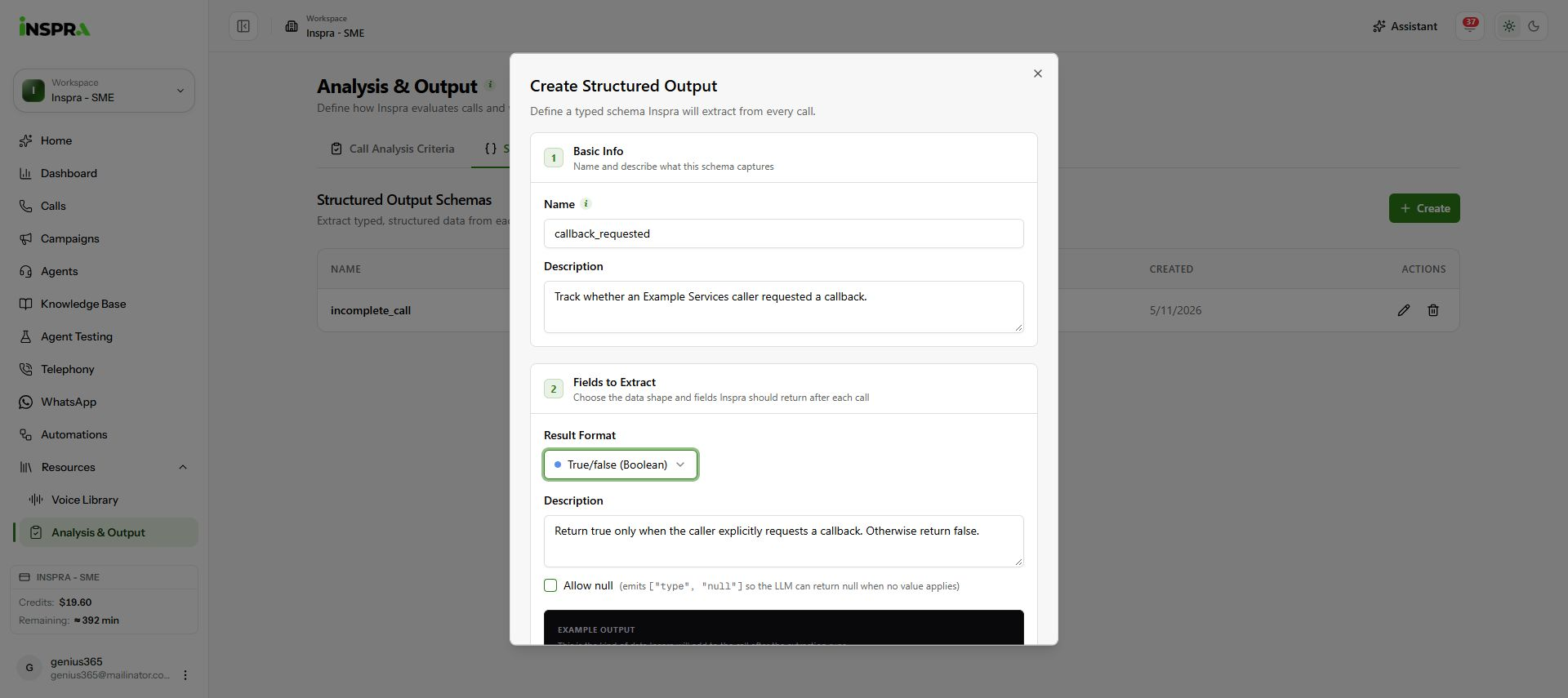 Basic Info and extraction instructions for the callback_requested example.