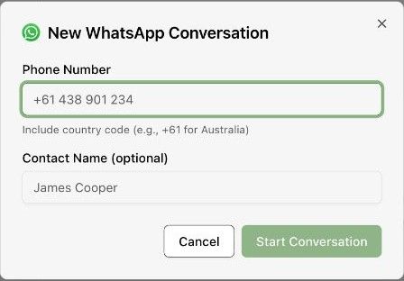 Work with WhatsApp conversations in the dashboard