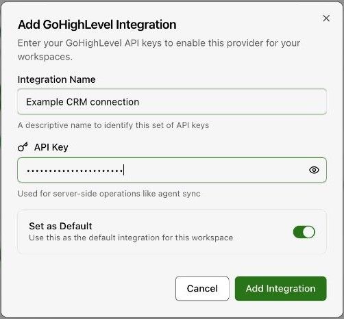 Connect CRM and messaging services